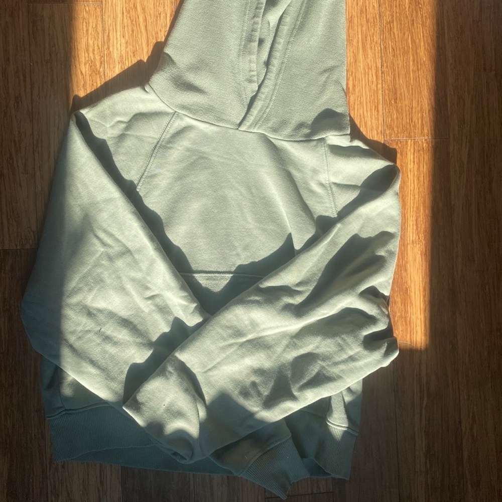 Cropped aerie green sweatshirt